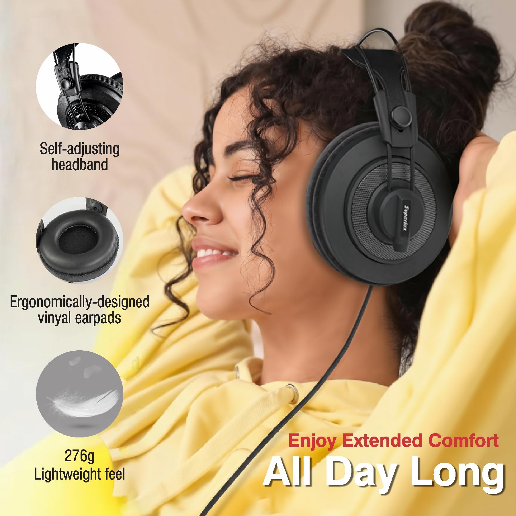 Amazon | Superlux プロフェッショナルスタジオモニタリングヘッドホン